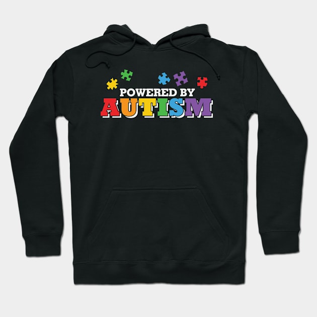 Autism Awareness - Powered by Autism Hoodie by Peter the T-Shirt Dude